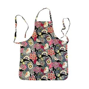 Vera Bradley Lanai Floral Kitchen Apron 100% cotton colorful bbq cooking